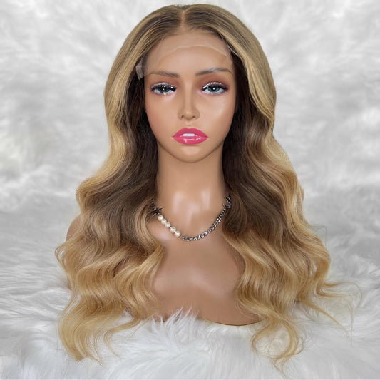 Aubrey Glueless 5x5 HD Lace Professionally Colored 100% Human Hair Closure Wig Luxegan
