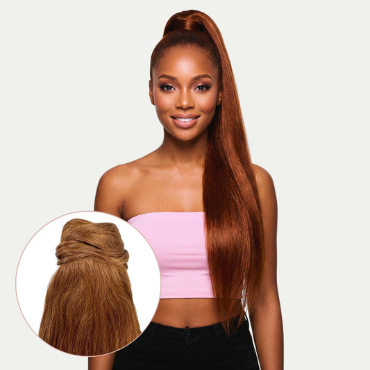 Auburn 100% Human Hair Ponytail Extension Luxegan