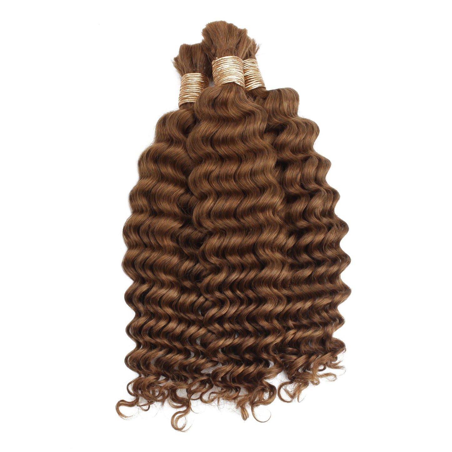 Auburn Deep Wave Bulk 100% Human Braiding Hair Luxegan