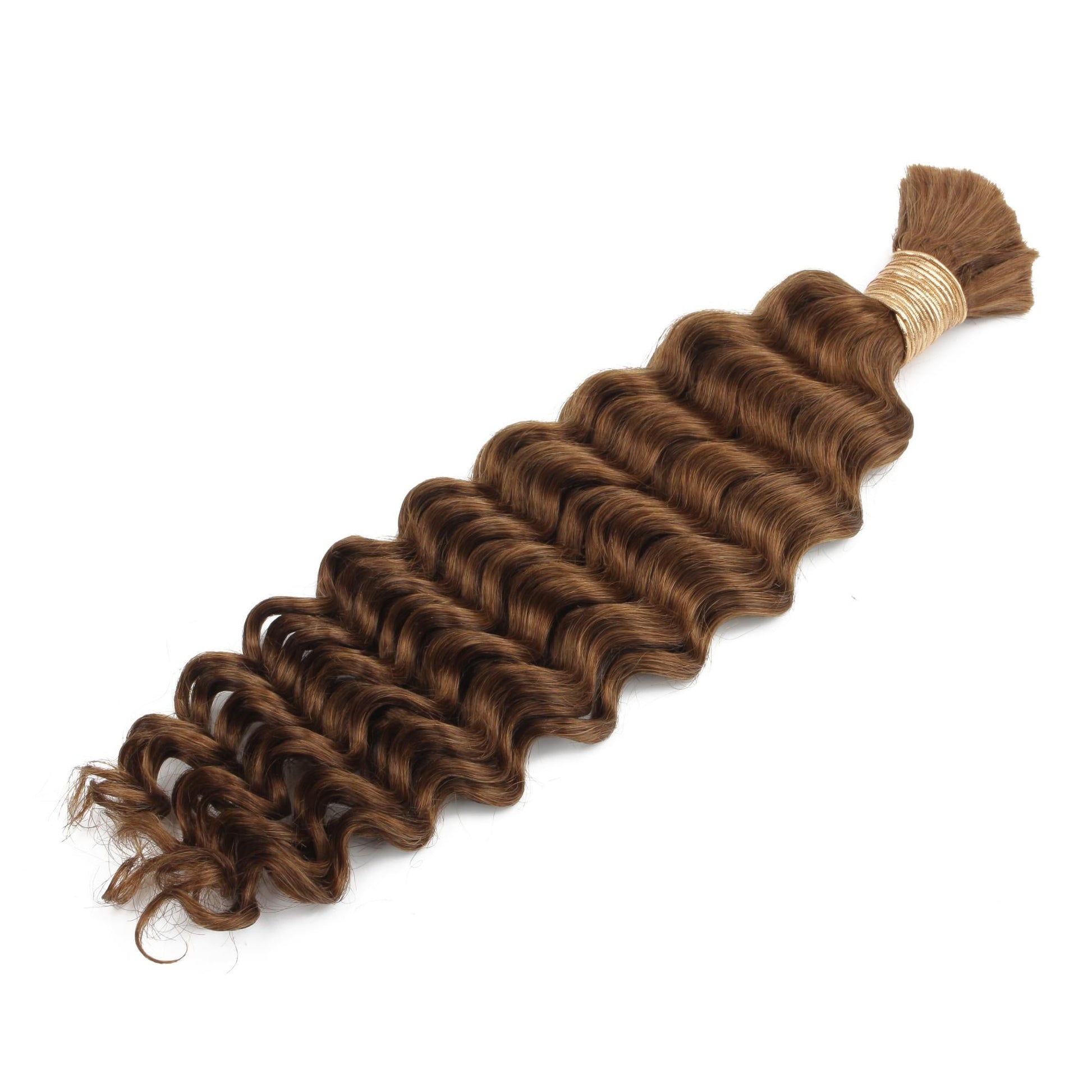 Auburn Deep Wave Bulk 100% Human Braiding Hair Luxegan