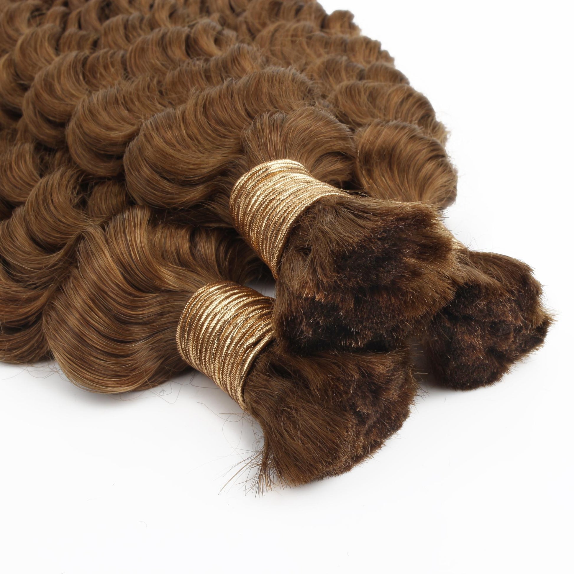 Auburn Deep Wave Bulk 100% Human Braiding Hair Luxegan