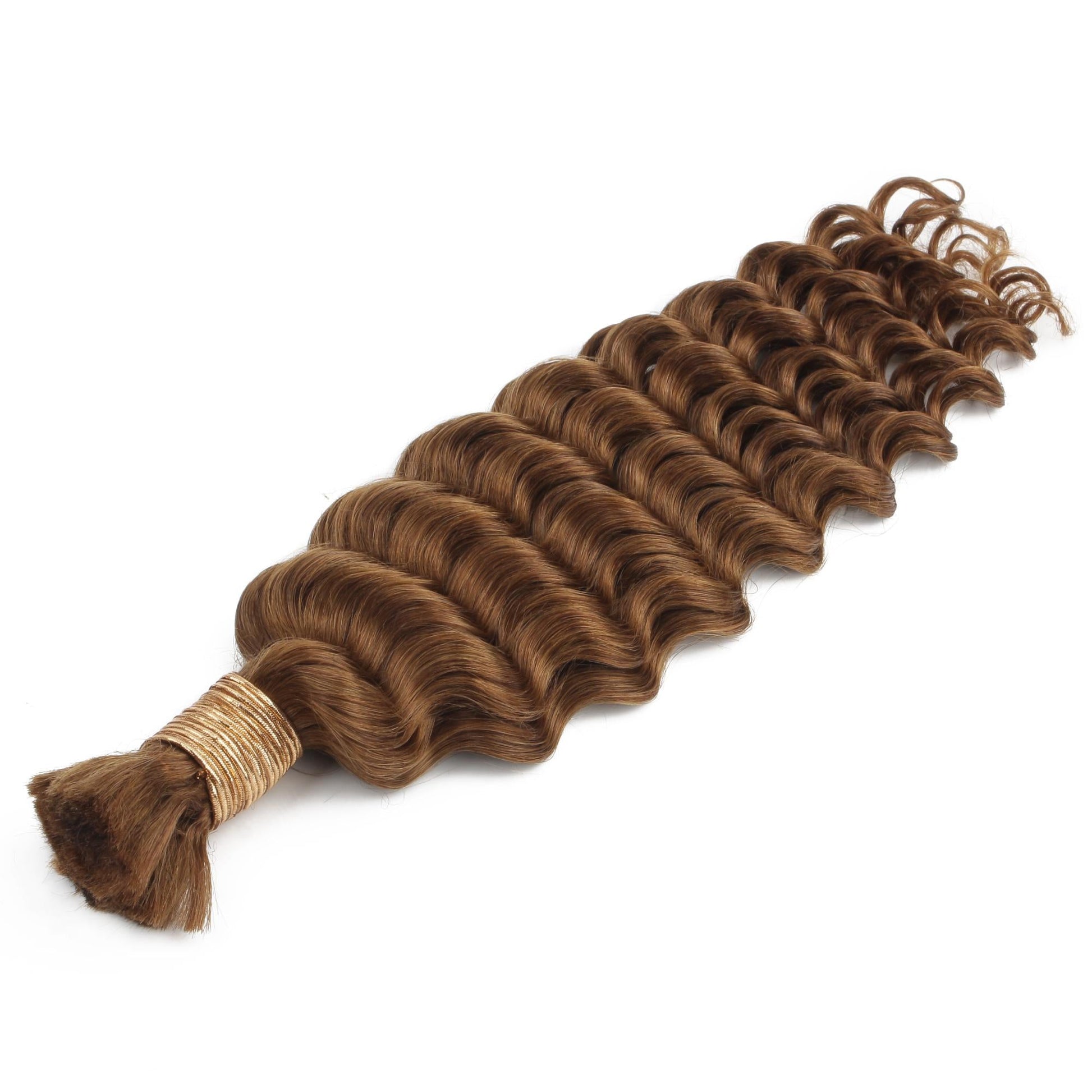Auburn Deep Wave Bulk 100% Human Braiding Hair Luxegan