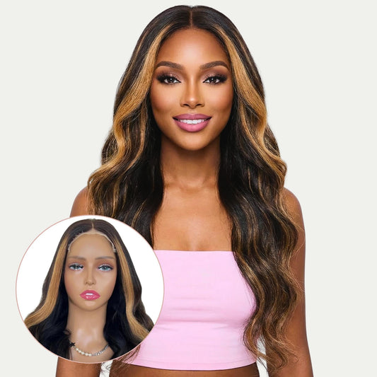 Bianca Glueless 5x5 HD Lace Professionally Colored 100% Human Hair Closure Wig Luxegan