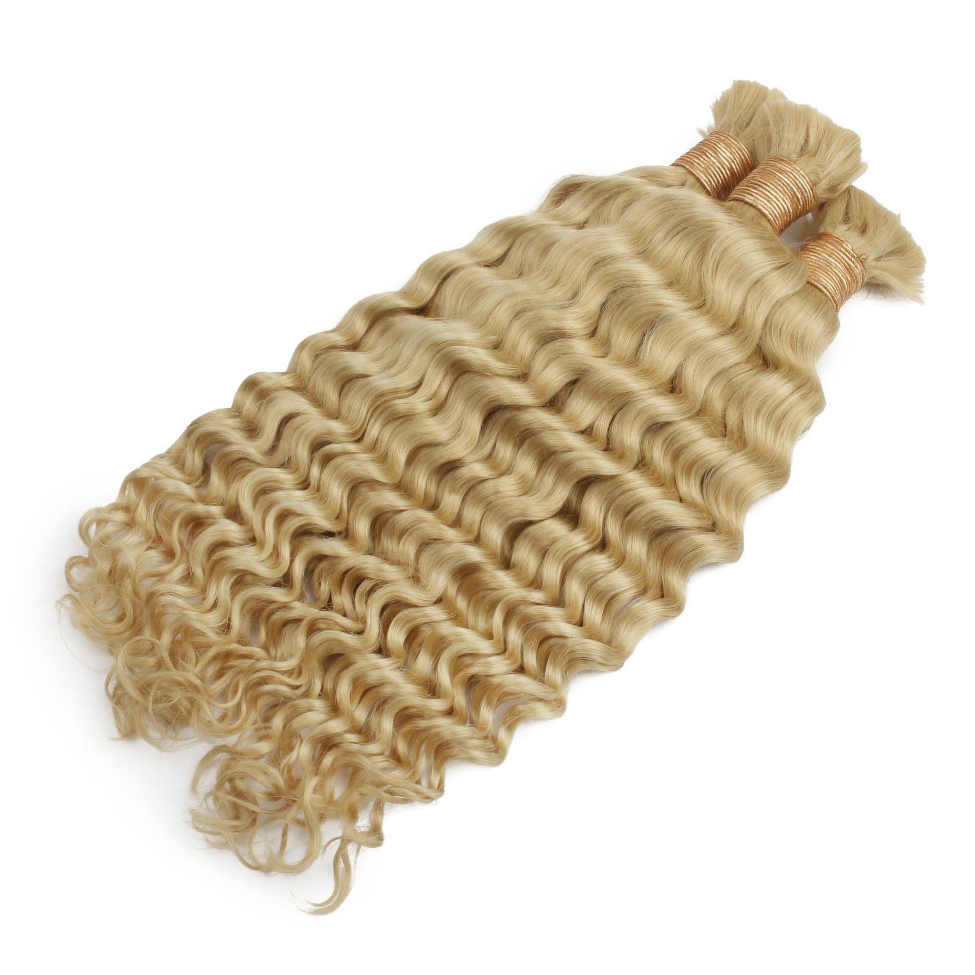 Blonde Deep Wave Bulk 100% Human Braiding Hair Luxegan
