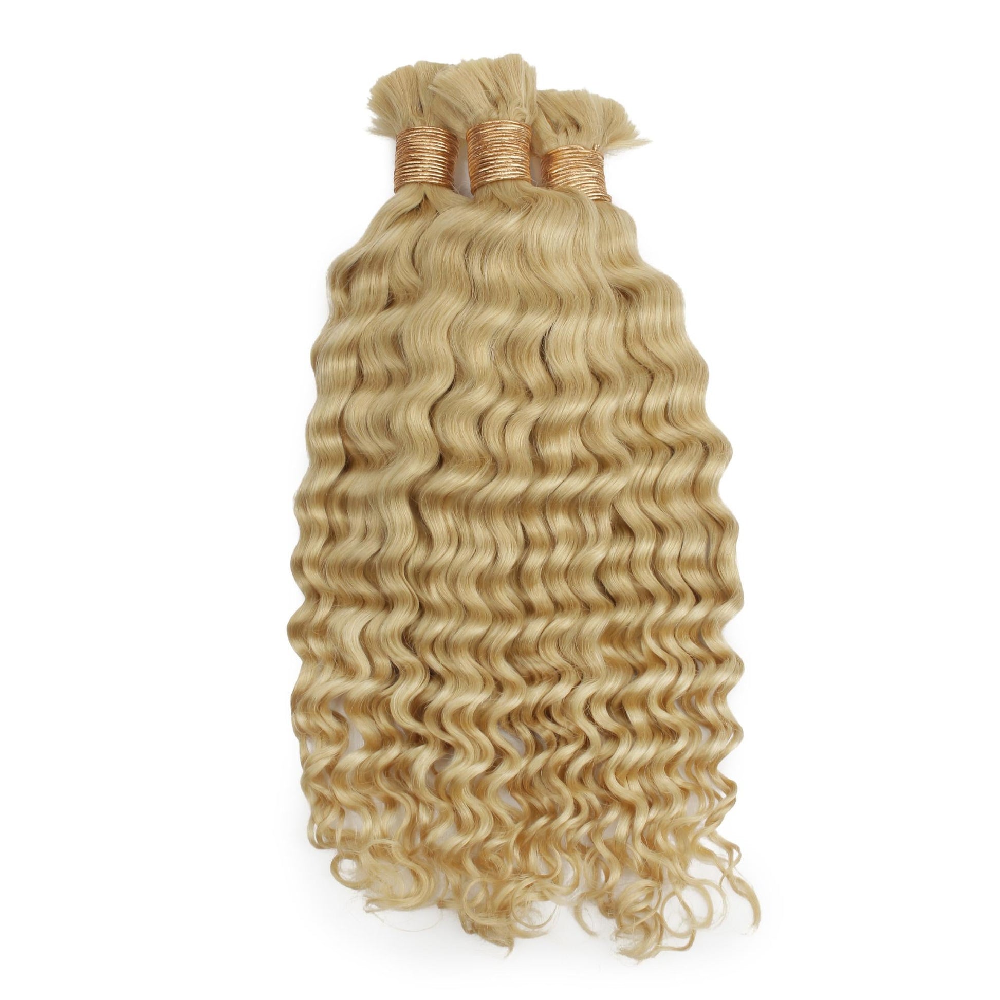 Blonde Deep Wave Bulk 100% Human Braiding Hair Luxegan