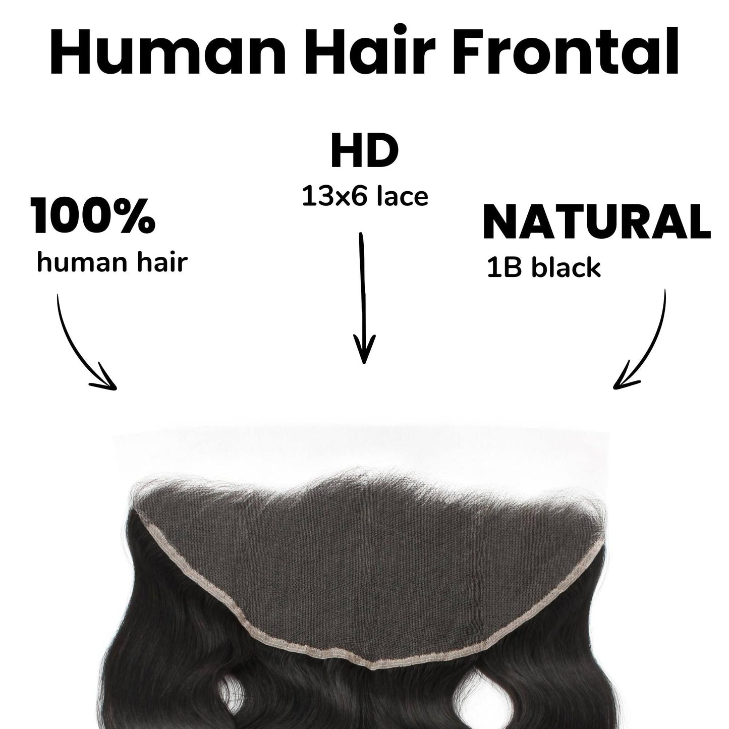 Body Wave 13x6 HD Lace Human Hair Frontal Luxegan