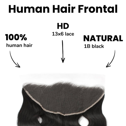 Body Wave 13x6 HD Lace Human Hair Frontal Luxegan