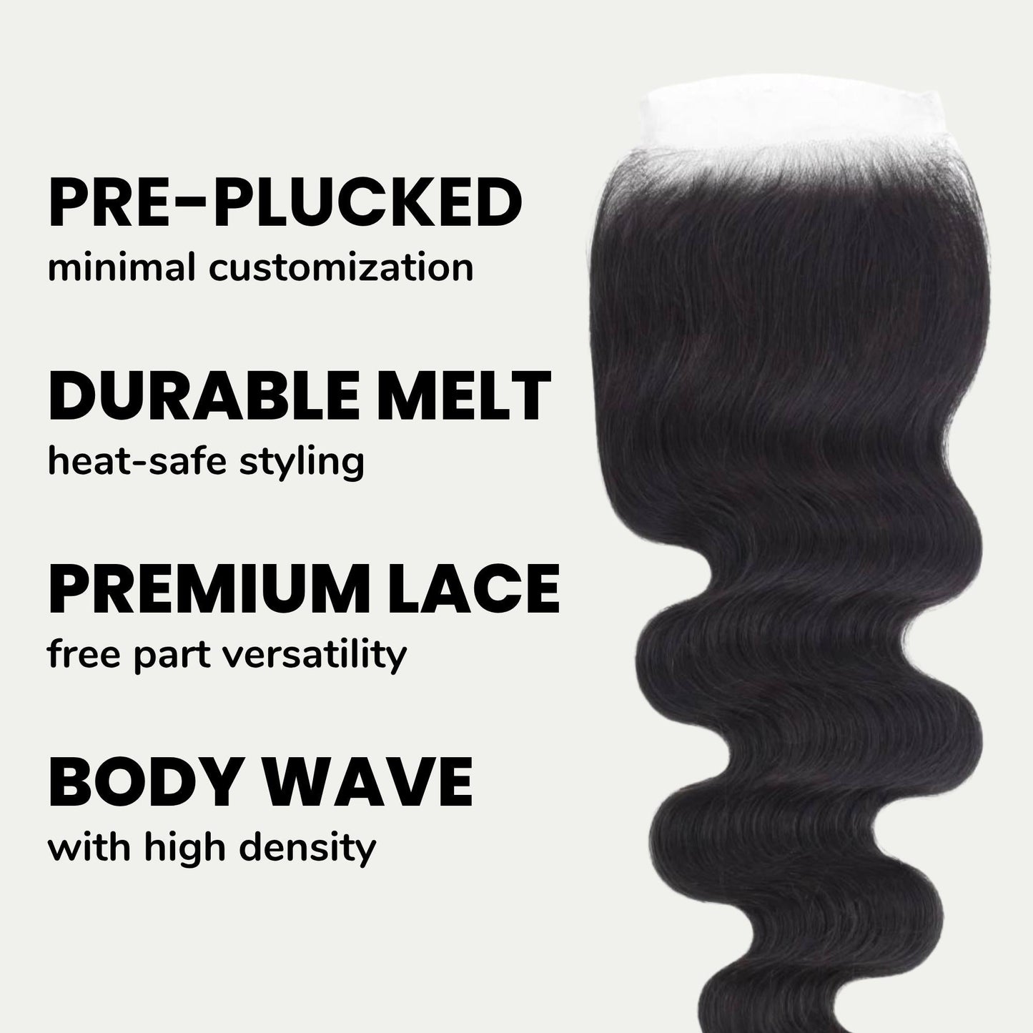 Body Wave 5x5 HD Lace Human Hair Closure Luxegan