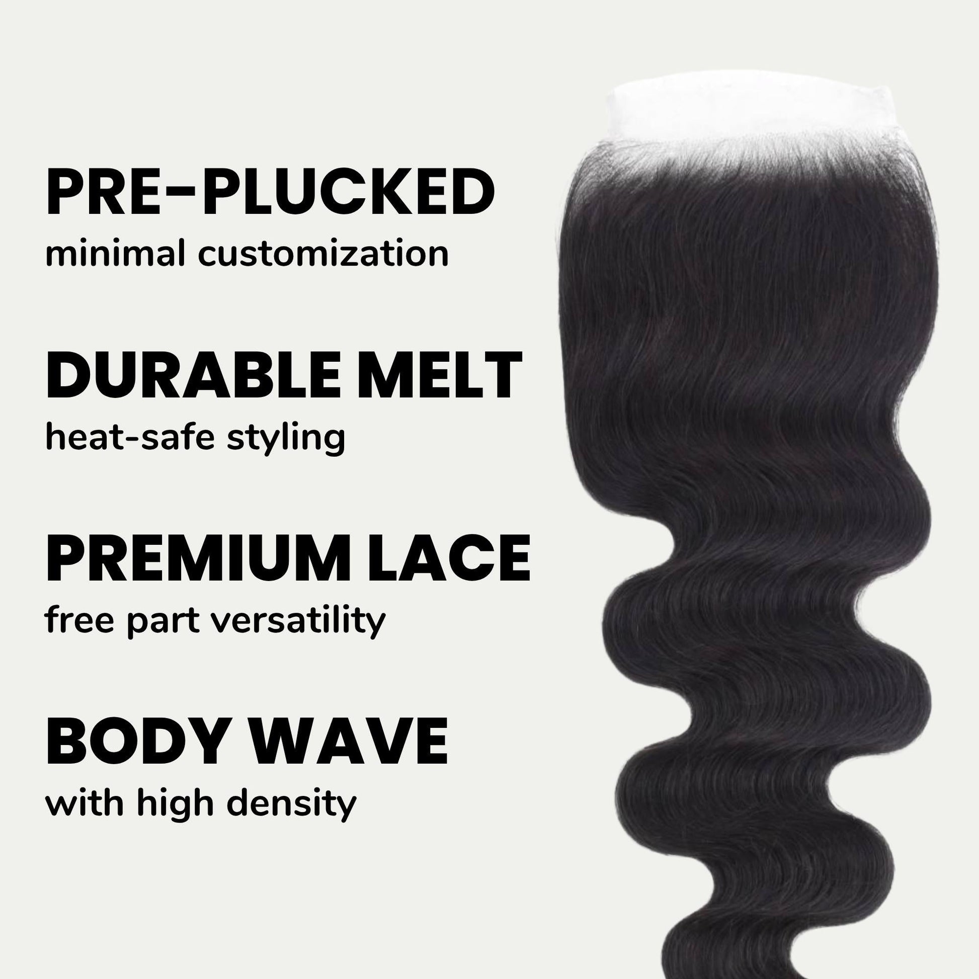 Body Wave 5x5 HD Lace Human Hair Closure Luxegan