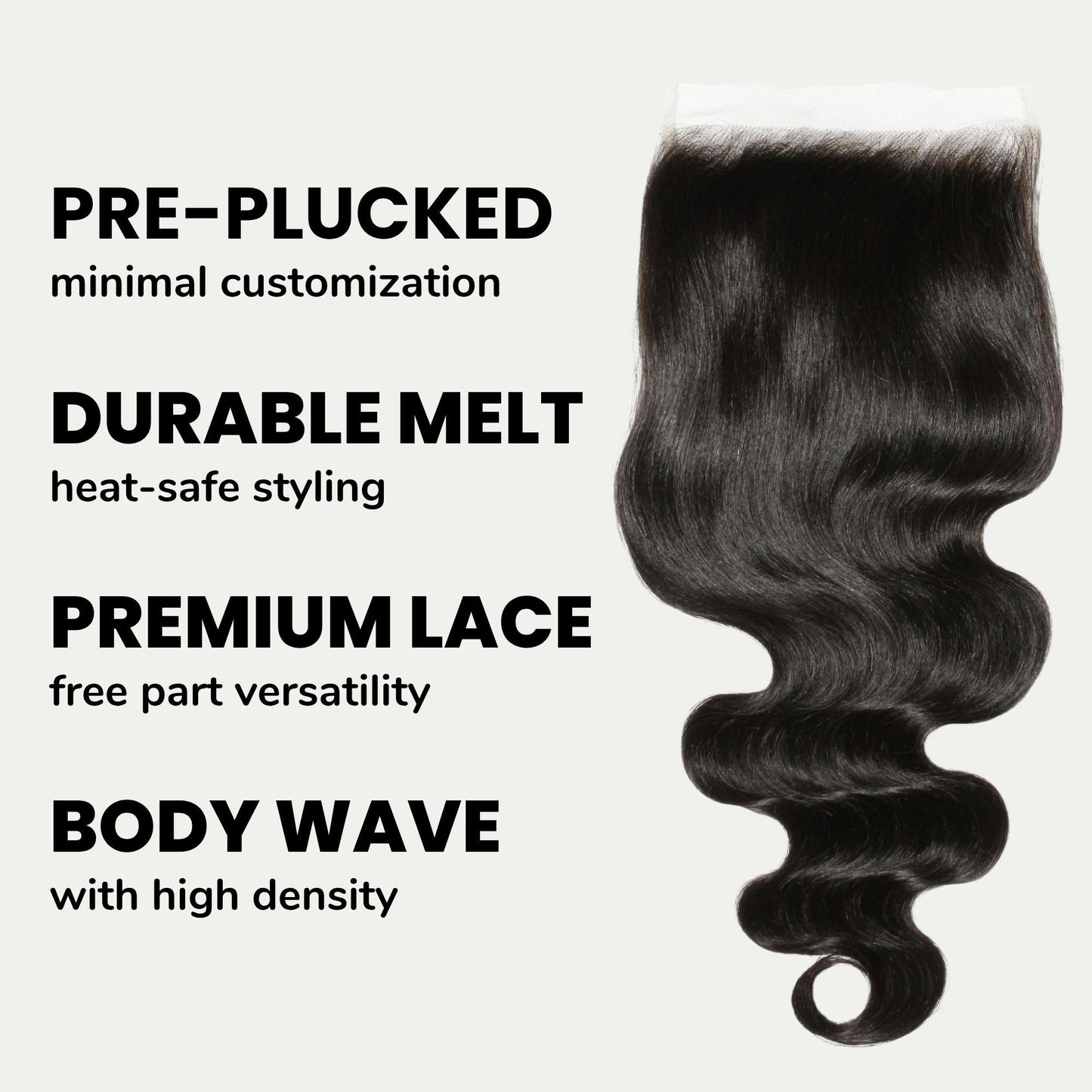 Body Wave 6x6 HD Lace Human Hair Closure Luxegan