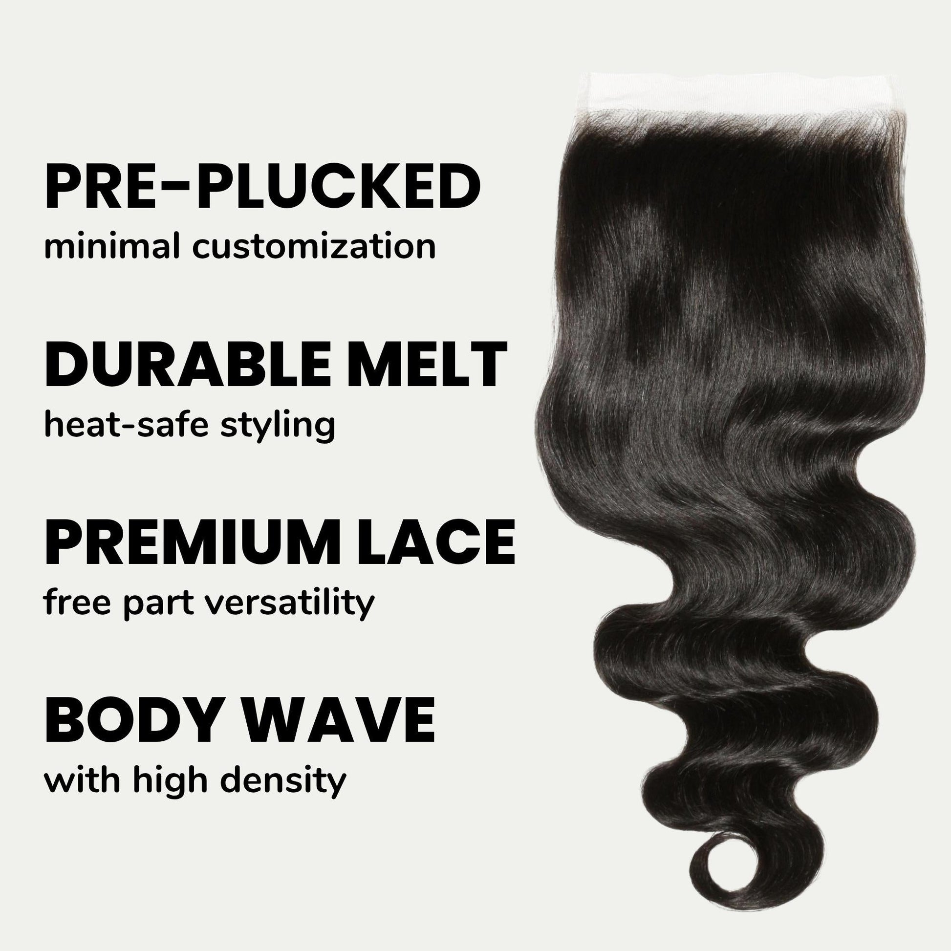 Body Wave 6x6 HD Lace Human Hair Closure Luxegan