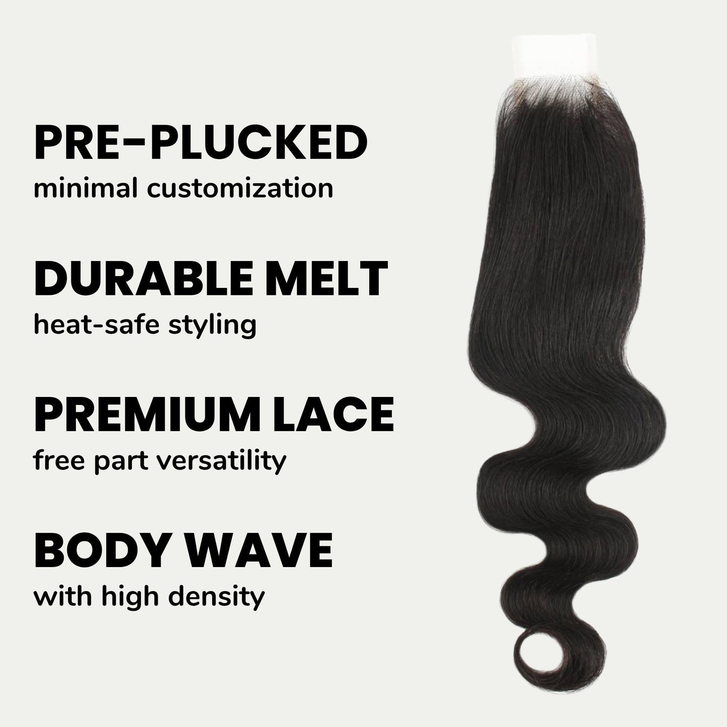 Brazilian Body Wave 2x6 HD Lace Human Hair Closure Luxegan