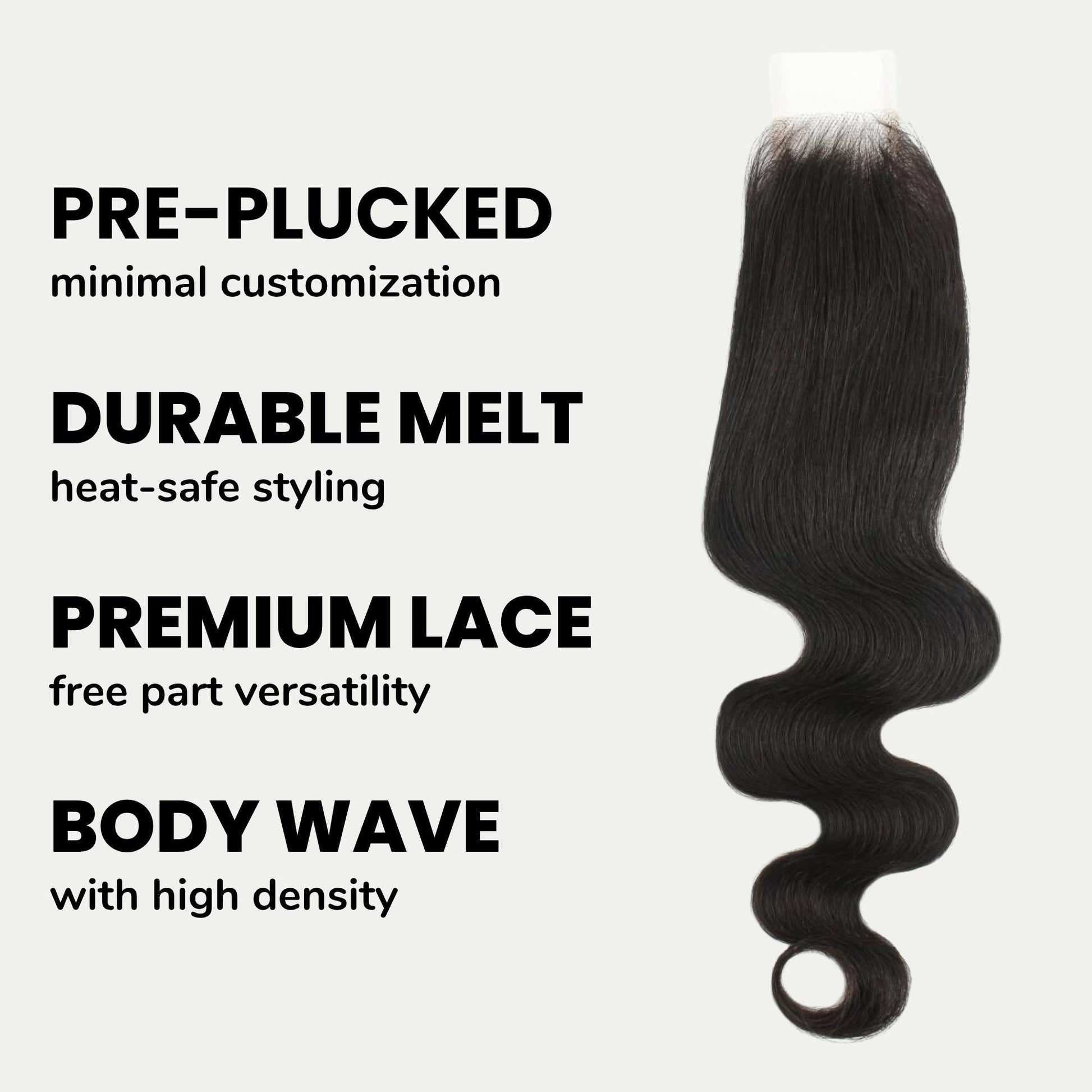 Brazilian Body Wave 2x6 HD Lace Human Hair Closure Luxegan