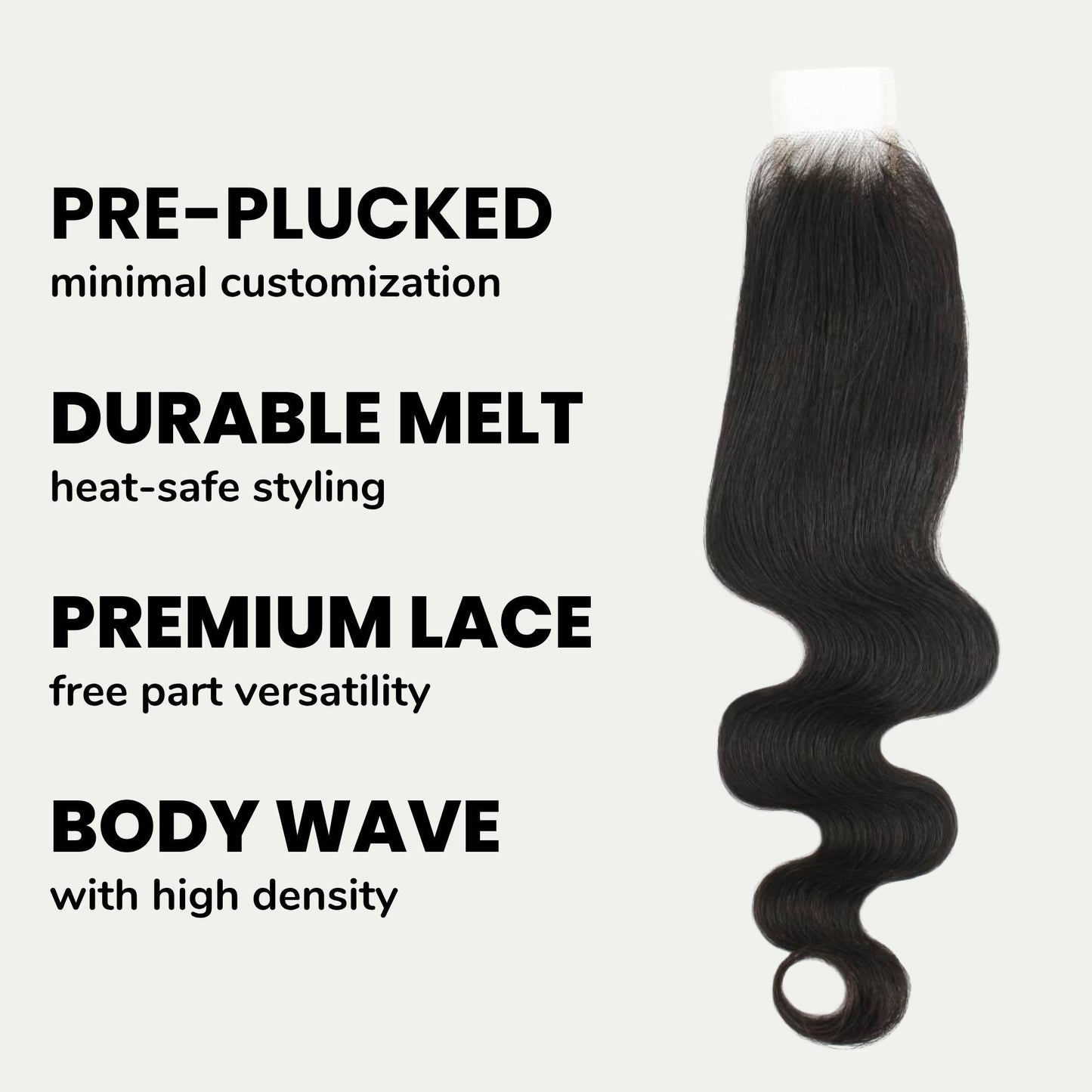Brazilian Body Wave 2x6 Transparent Lace Human Hair Closure Luxegan