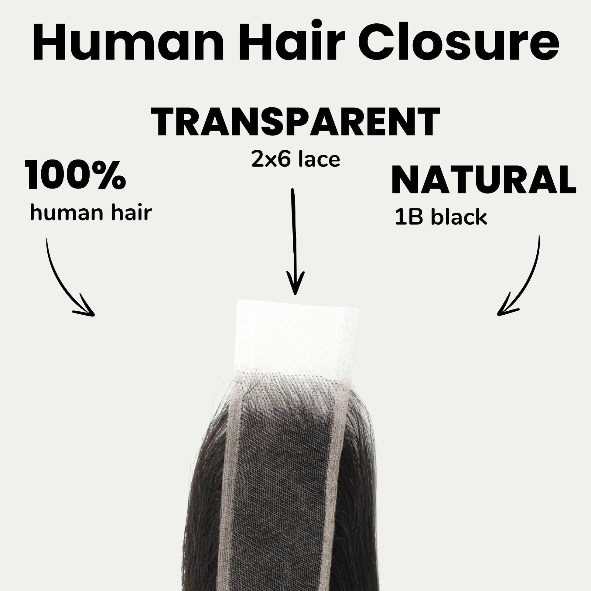 Brazilian Body Wave 2x6 Transparent Lace Human Hair Closure Luxegan
