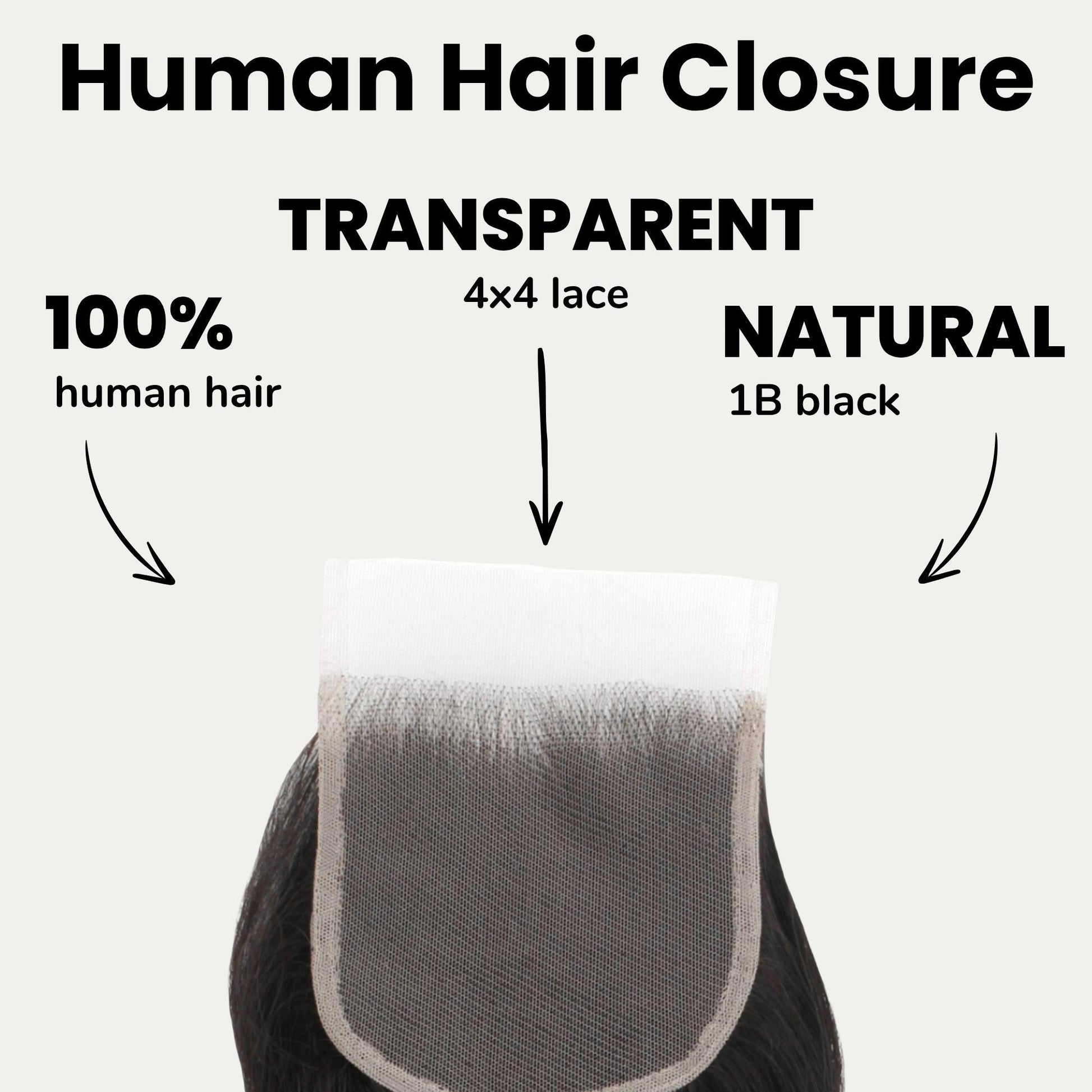 Brazilian Body Wave 4x4 Transparent Lace Human Hair Closure Luxegan