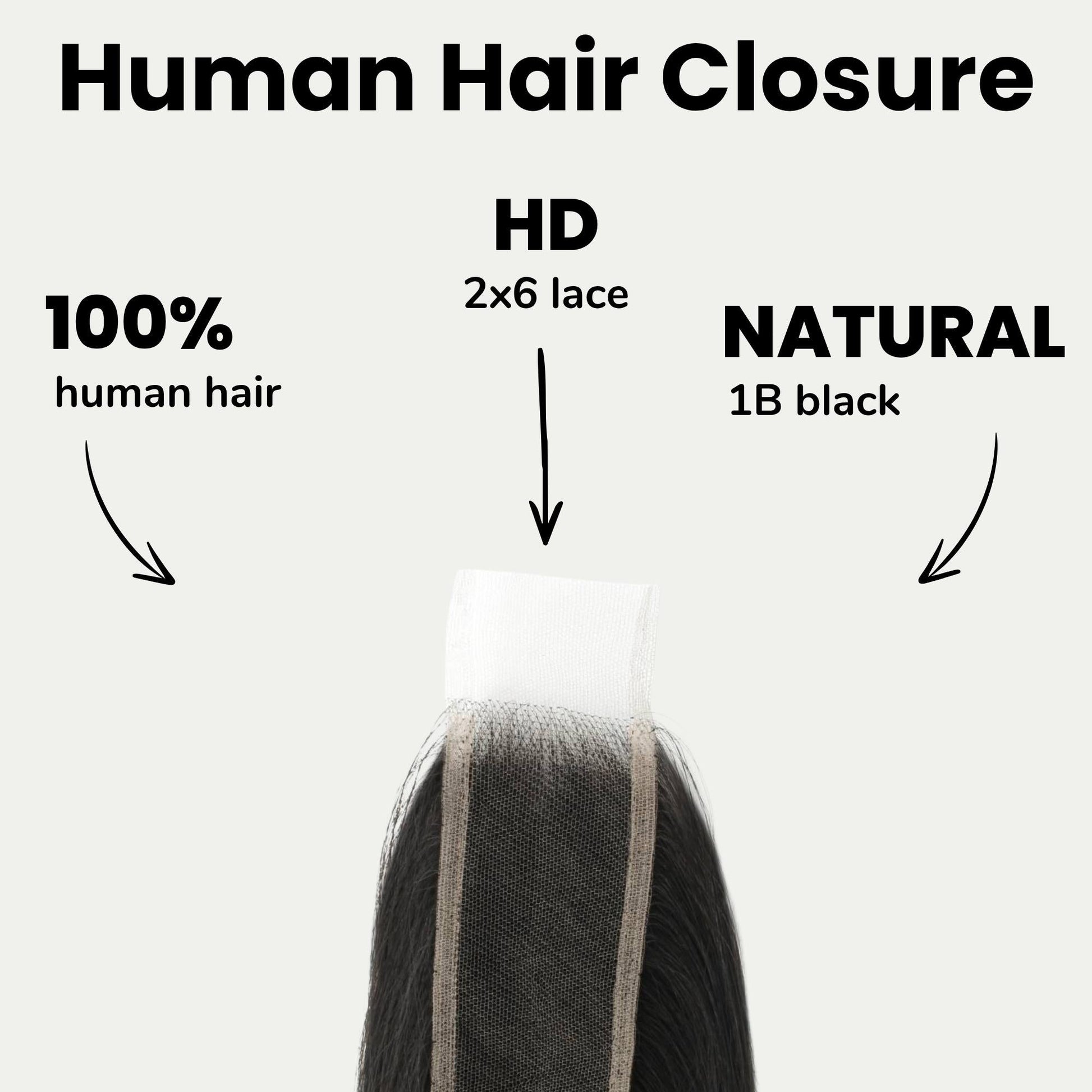Brazilian Silky Straight 2x6 HD Lace Human Hair Closure Luxegan