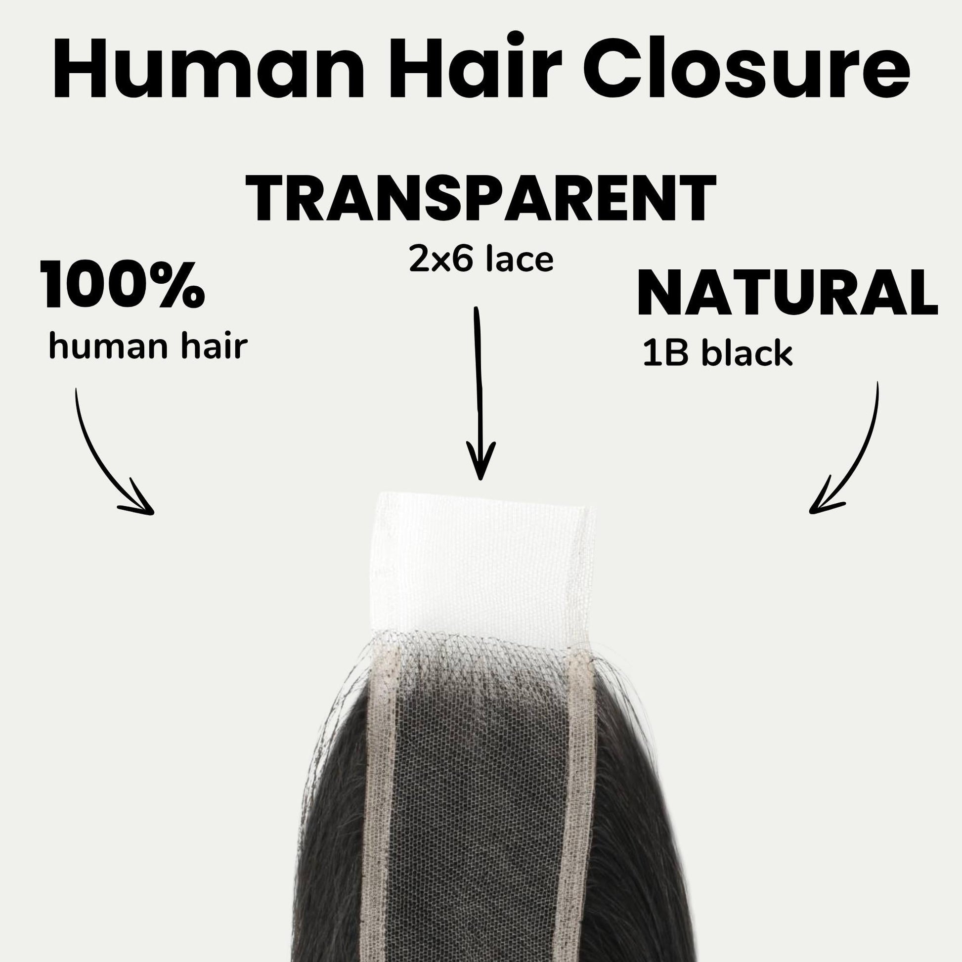 Brazilian Silky Straight 2x6 Transparent Lace Human Hair Closure Luxegan