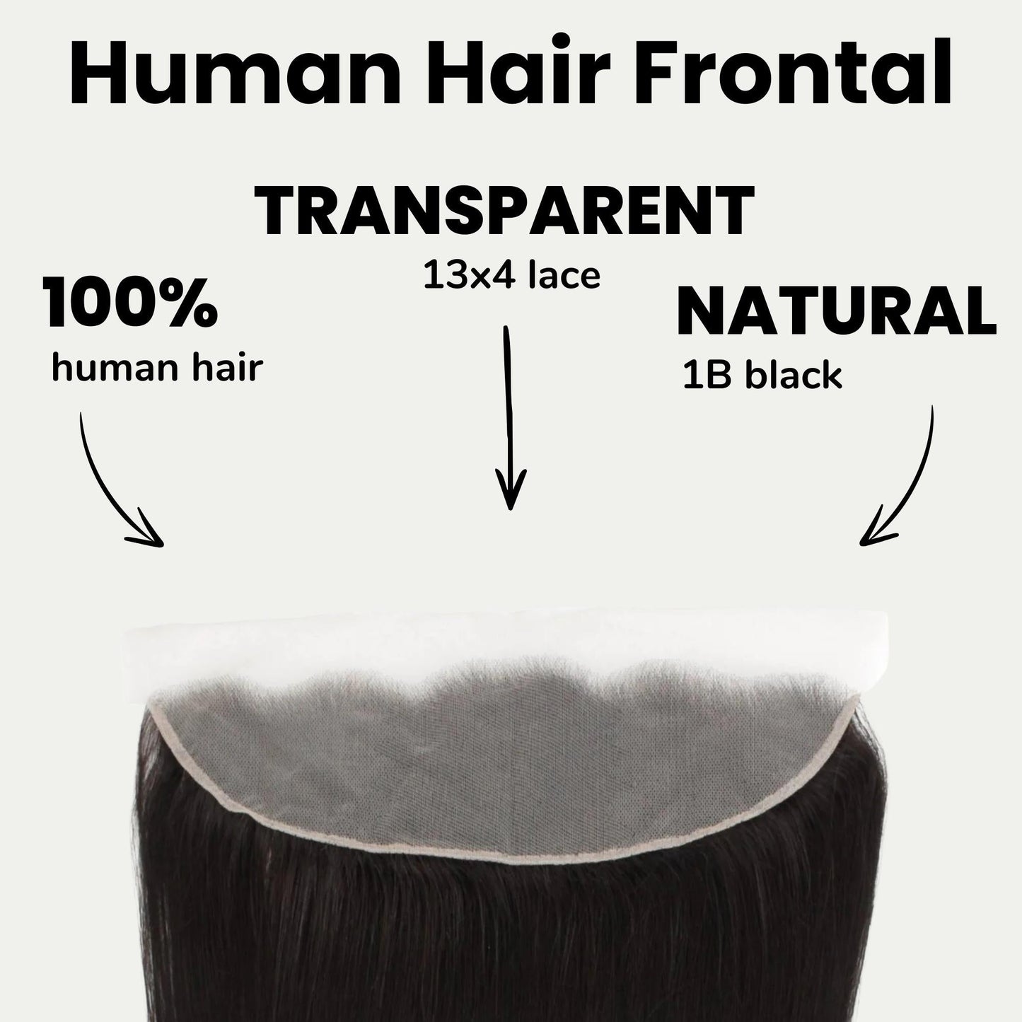 Brazilian Straight 13x4 Transparent Lace Human Hair Frontal Luxegan