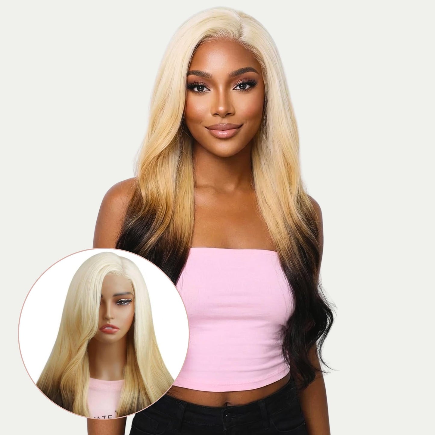 Brooklyn Glueless 5x5 HD Lace Professionally Colored 100% Human Hair Closure Wig Luxegan