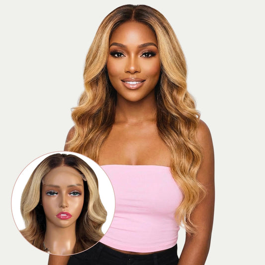 Charlotte Glueless 5x5 HD Lace Professionally Colored 100% Human Hair Closure Wig Luxegan