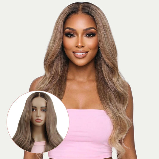 Cora Glueless 5x5 HD Lace Professionally Colored 100% Human Hair Closure Wig Luxegan