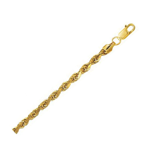 Pulsera de cadena hueca de oro amarillo de 10k (5.00 mm)