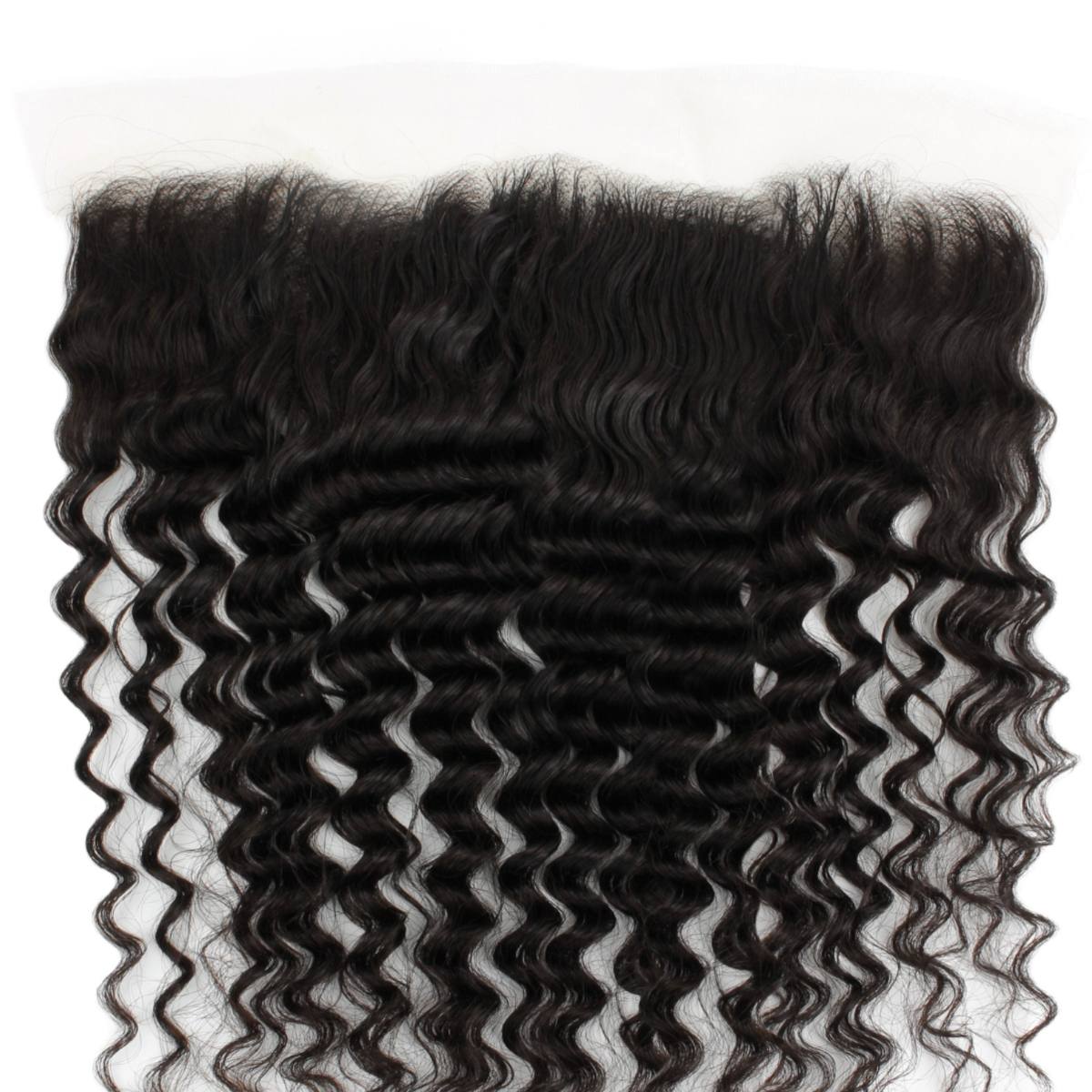 Deep Wave 13x4 Transparent Lace Human Hair Frontal Luxegan