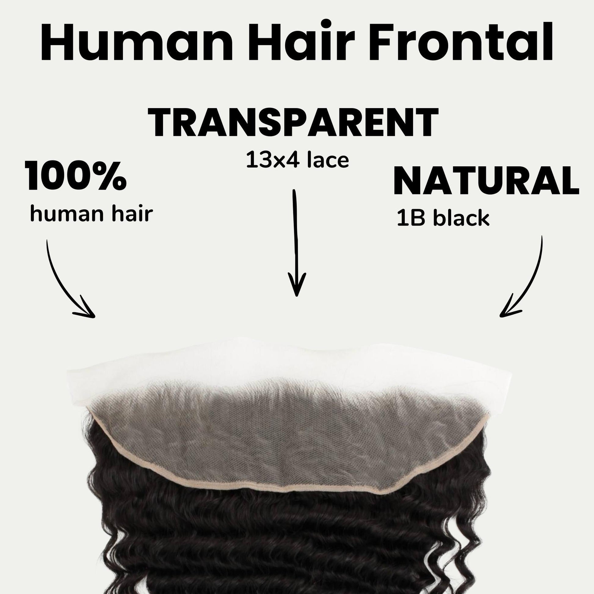 Deep Wave 13x4 Transparent Lace Human Hair Frontal Luxegan