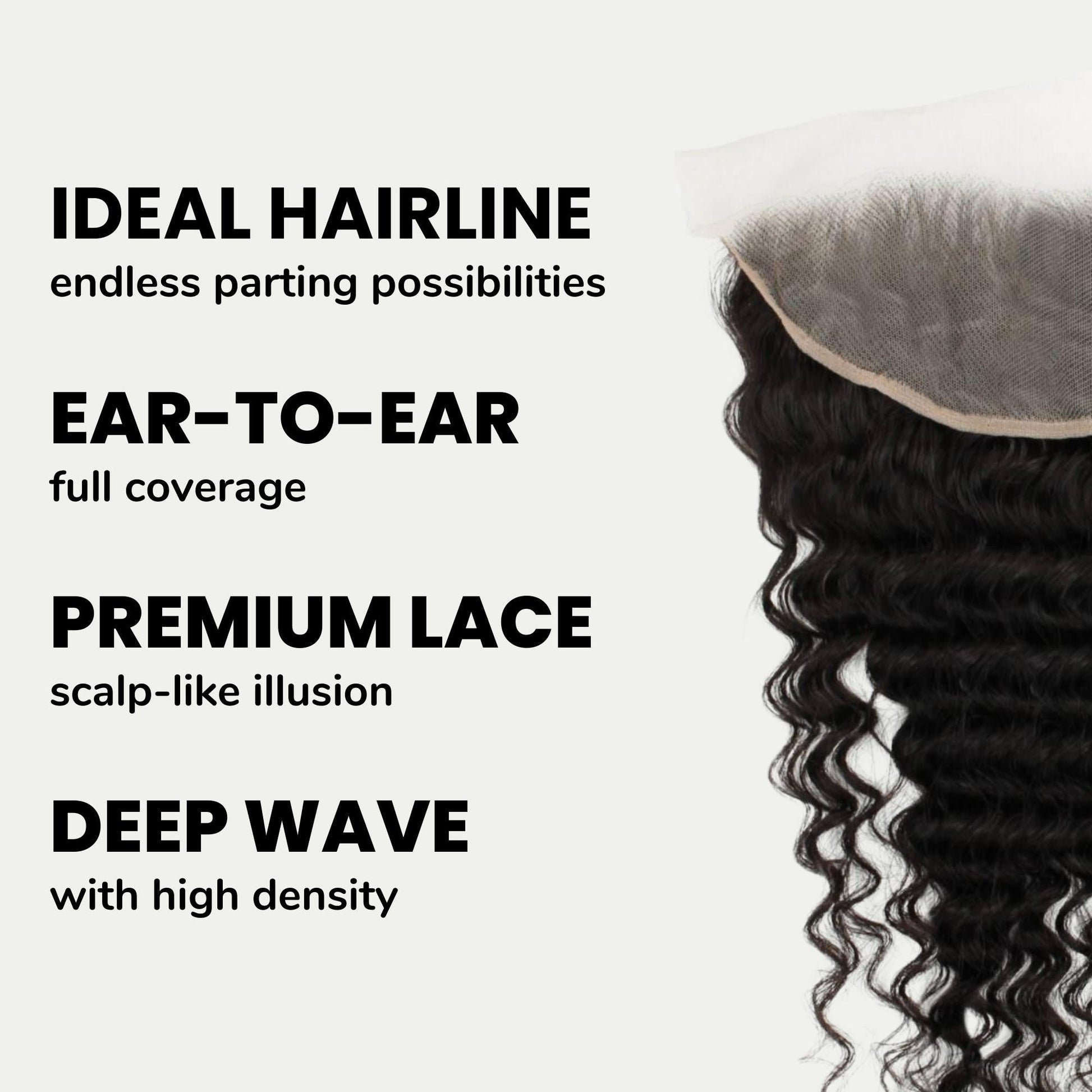 Deep Wave 13x4 Transparent Lace Human Hair Frontal Luxegan