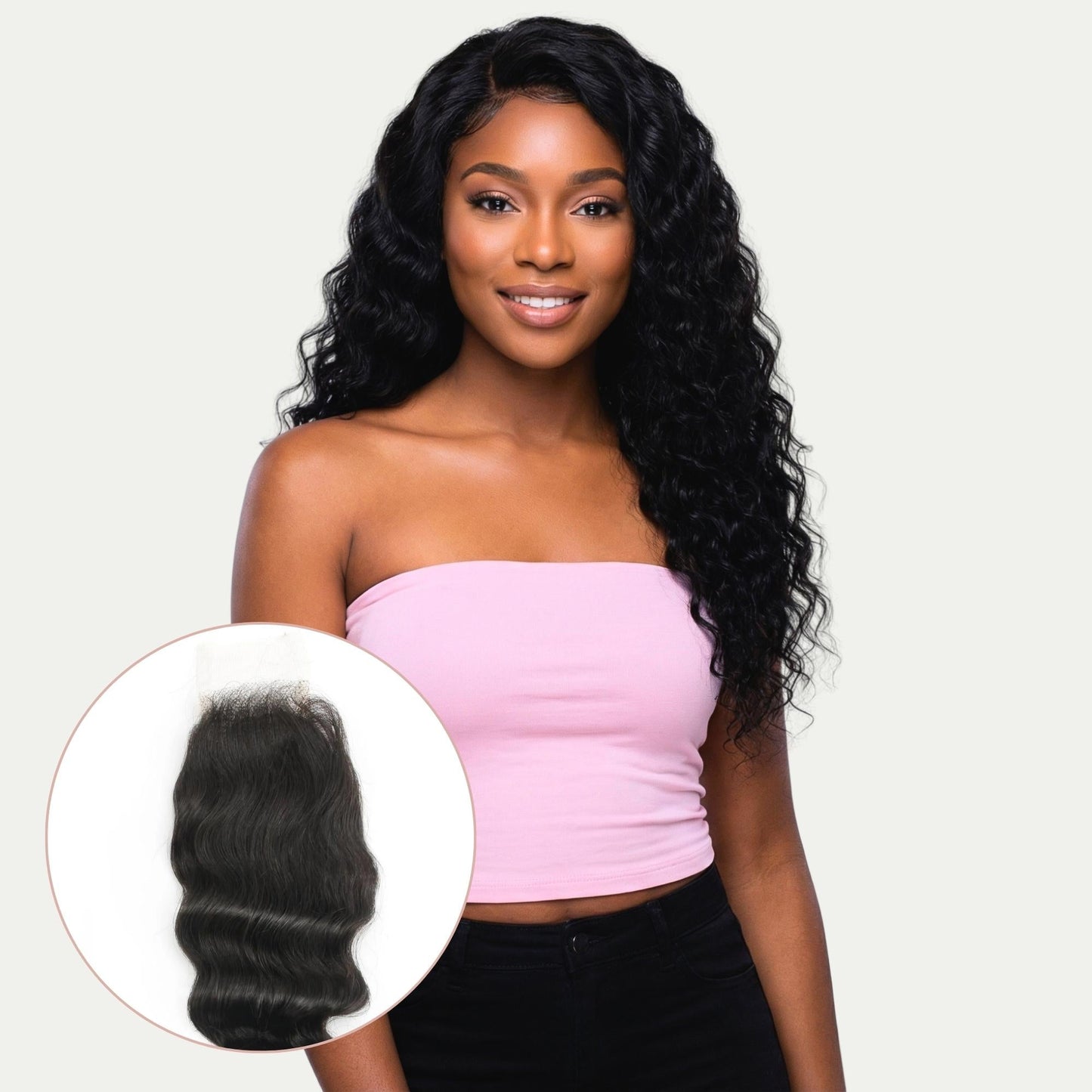 Deep Wave 2x6 HD Lace Human Hair Closure Luxegan