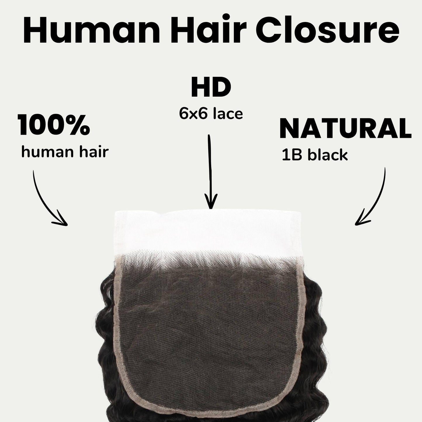Deep Wave 6x6 HD Lace Human Hair Closure Luxegan