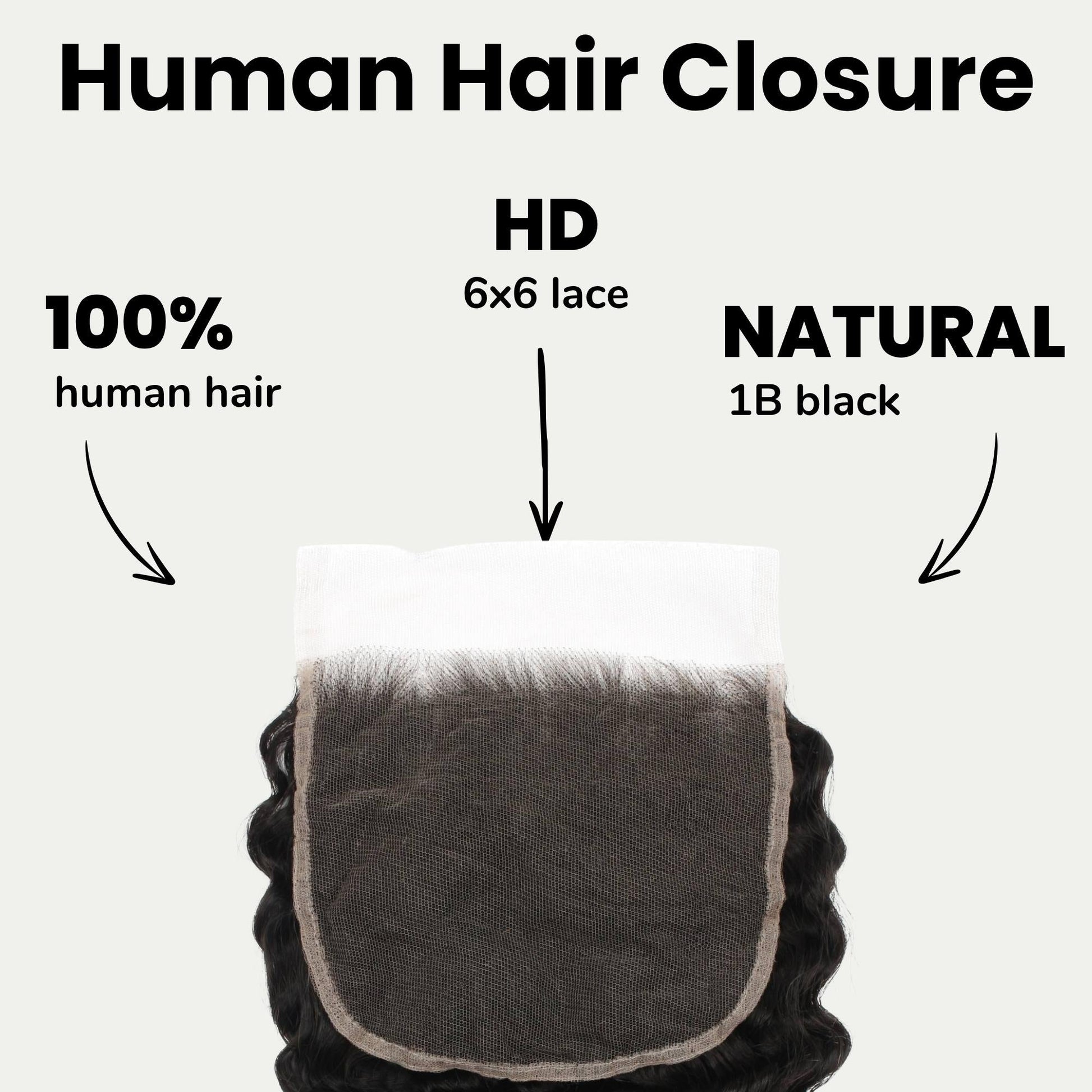 Deep Wave 6x6 HD Lace Human Hair Closure Luxegan