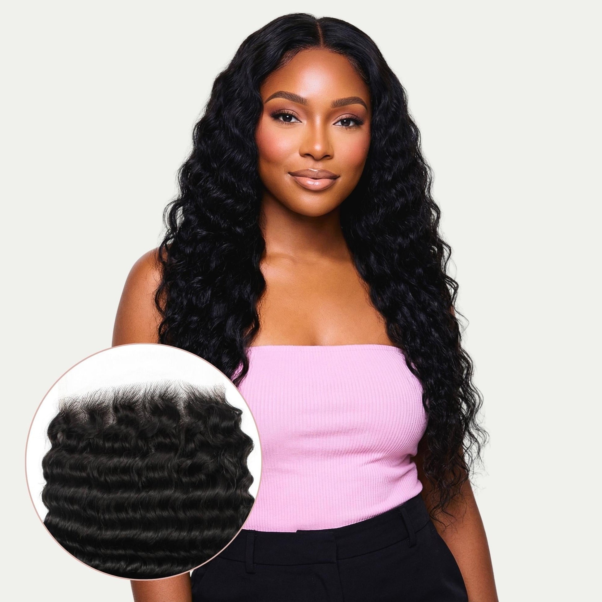 Deep Wave 6x6 HD Lace Human Hair Closure Luxegan