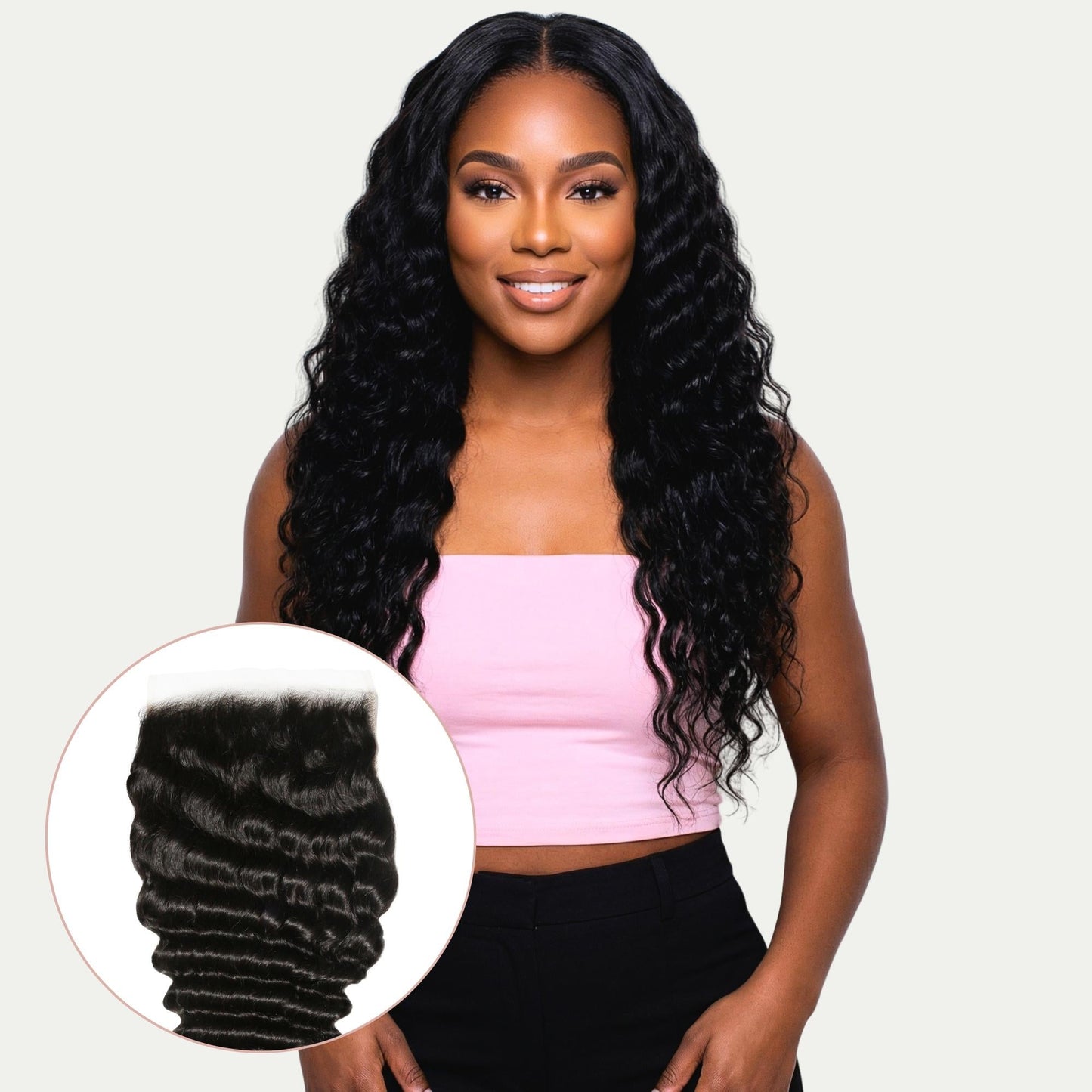 Deep Wave 7x7 HD Lace Human Hair Closure Luxegan