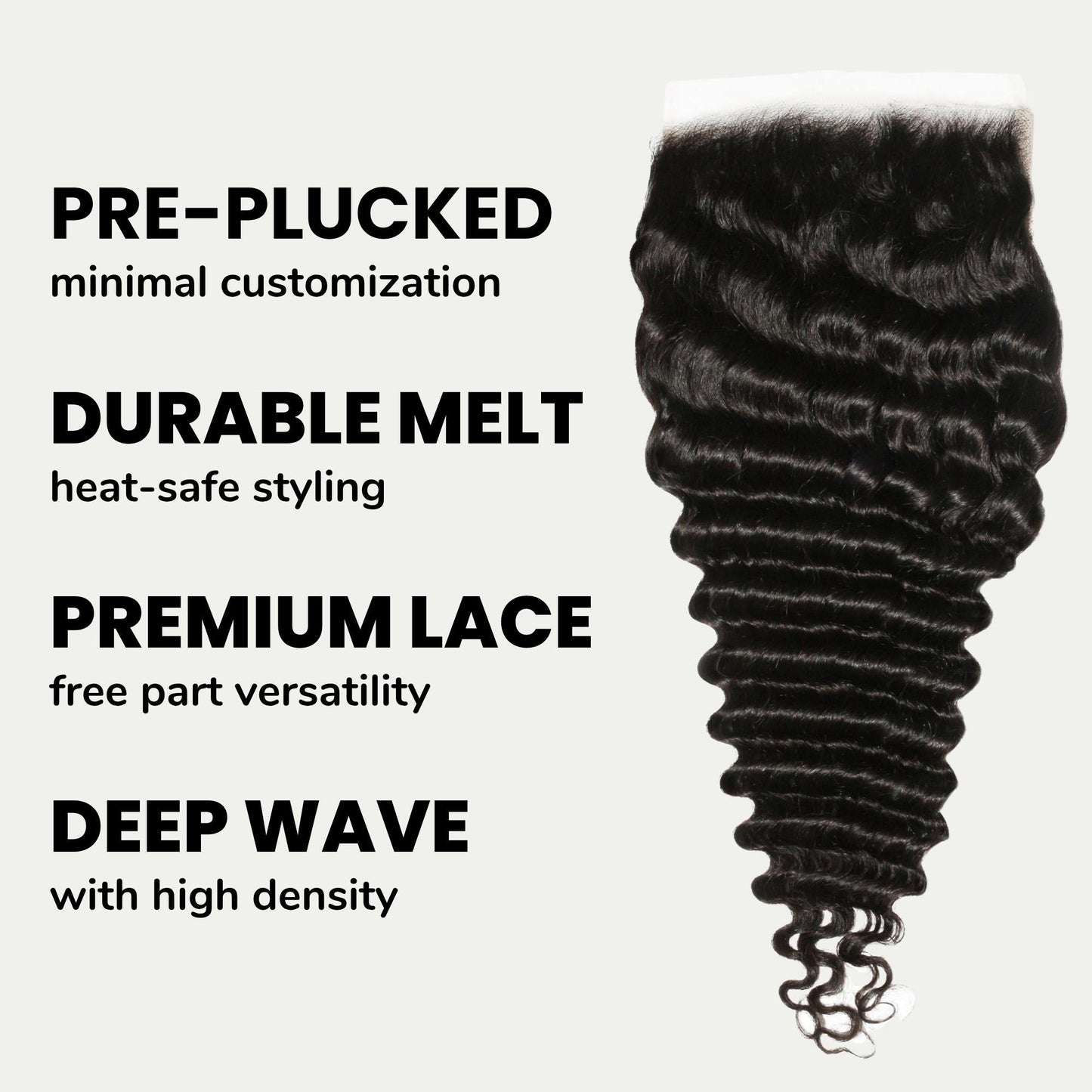 Deep Wave 7x7 HD Lace Human Hair Closure Luxegan