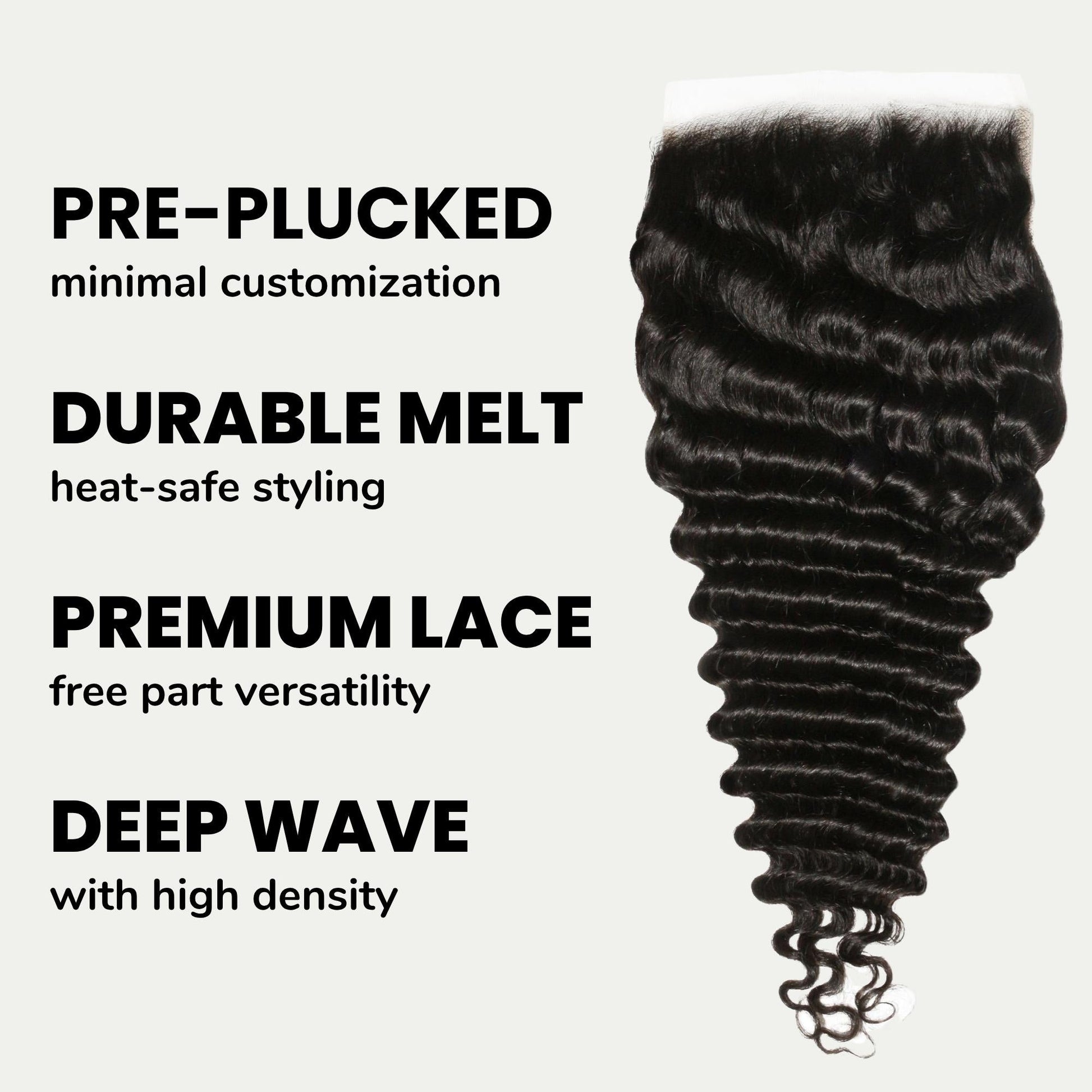 Deep Wave 7x7 HD Lace Human Hair Closure Luxegan