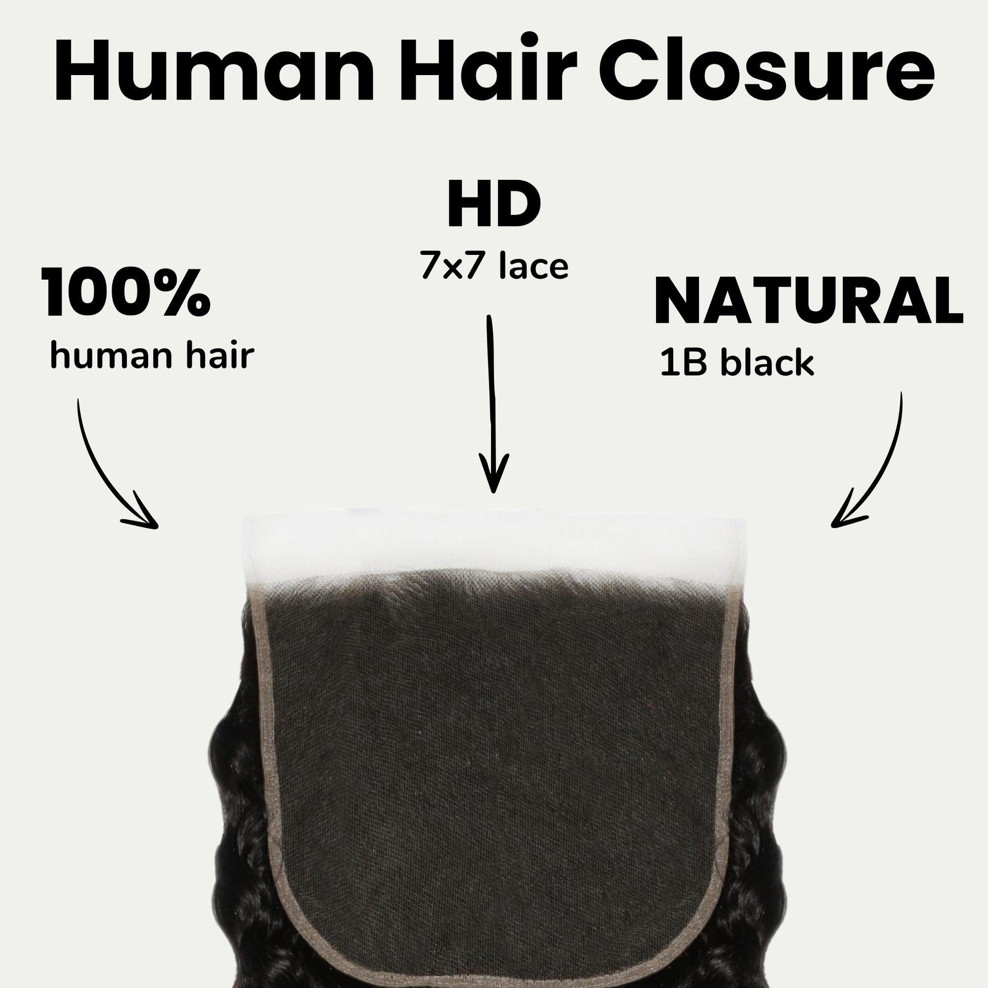 Deep Wave 7x7 HD Lace Human Hair Closure Luxegan