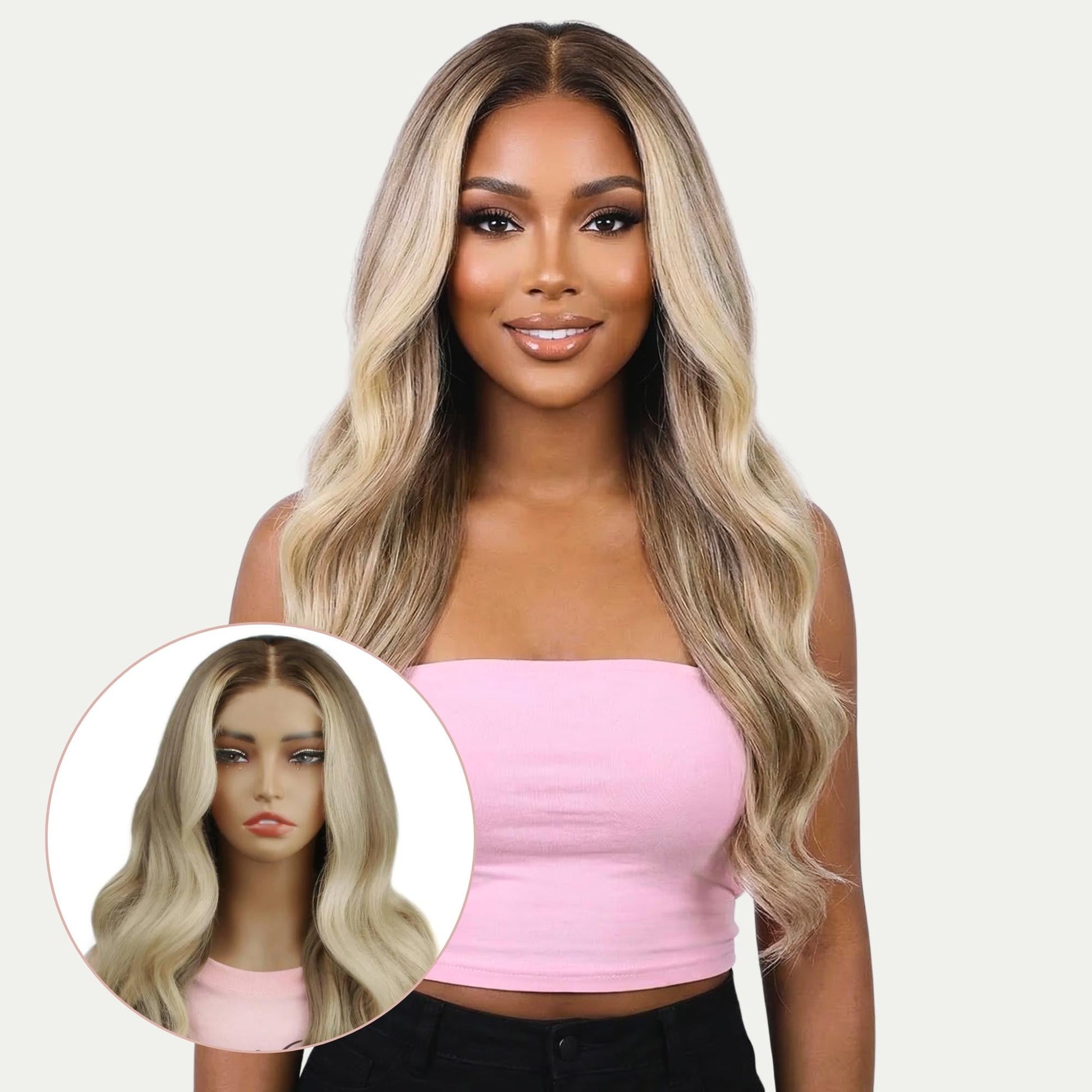 Glueless 5x5 HD Lace Professionally Colored 100% Human Hair Closure Wig Luxegan