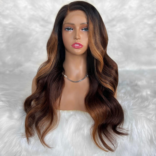 Giselle Glueless 5x5 HD Lace Professionally Colored 100% Human Hair Closure Wig Luxegan
