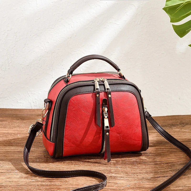 Luxury Alligator-Pattern Shell Handbag | Sophisticated Designer Shoulder Messenger Bag | Elegant Stone-Texture PU Leather Purse | "Dignified" Soft Crossbody for Versatile Fashion Styling Luxegan