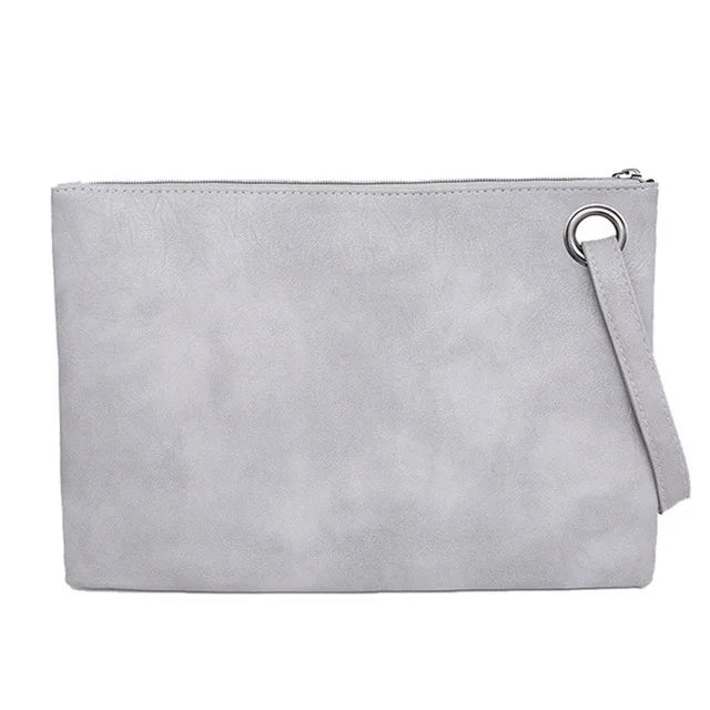 Fashion Solid Women's Clutch Bag Leather Women Envelope Bag Clutch Evening Bag Female Clutches Handbag Free Shipping Luxegan