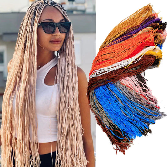 Zizi Box Braids Synthetic Crochet Hair 28in | Thin Box Braids | 22 Colors Luxegan