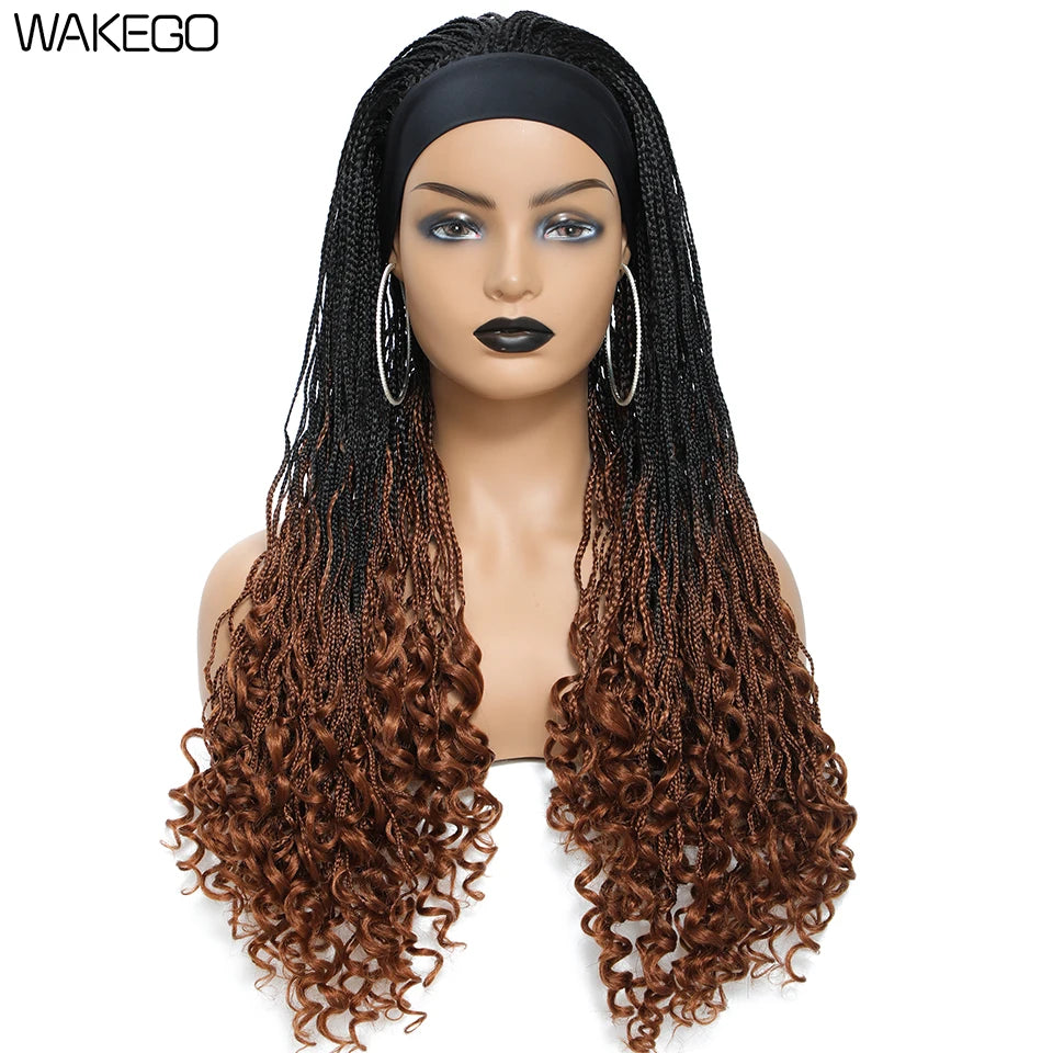 24 Inch Box Braid Headband Wig | Crochet | 4 Colours
