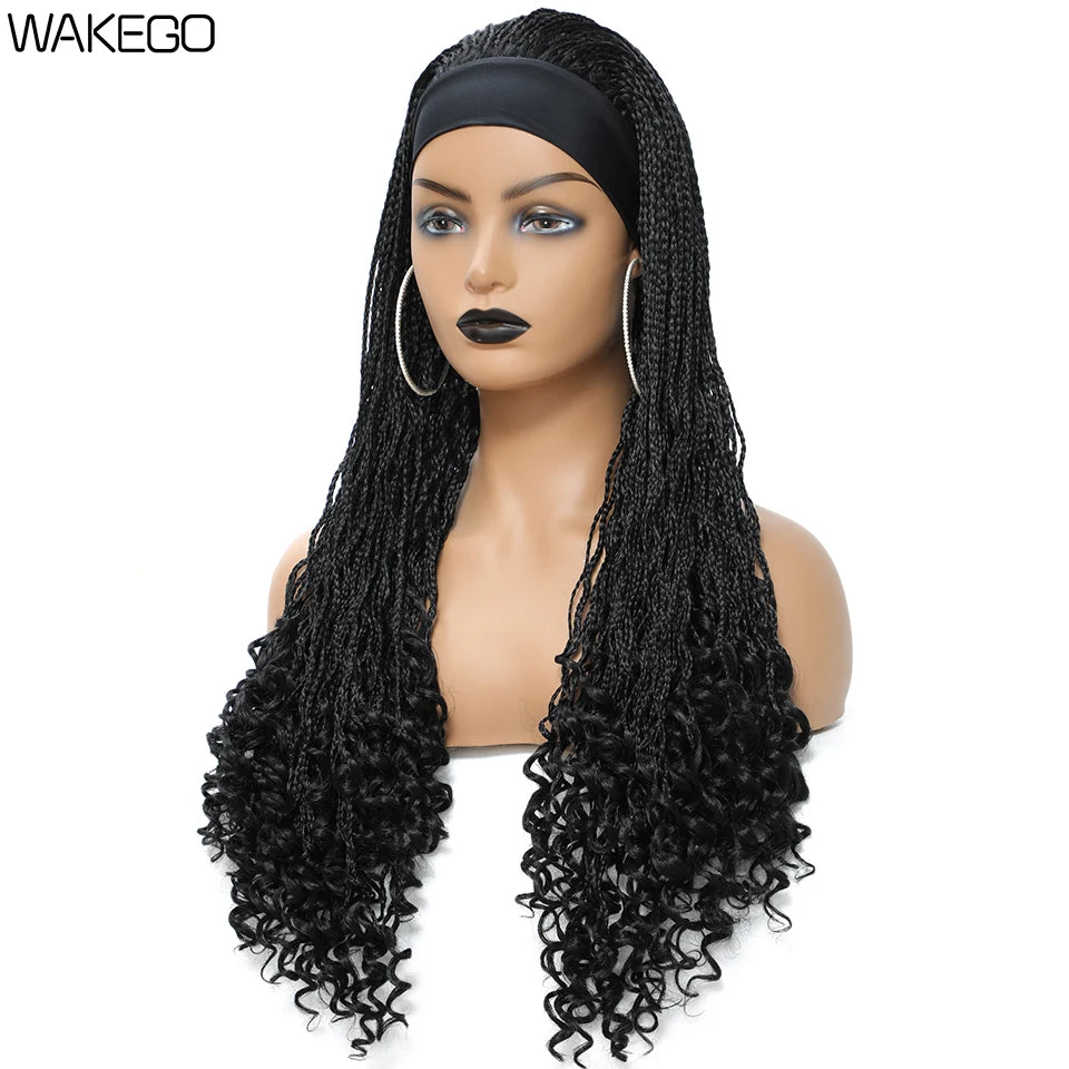 24 Inch Box Braid Headband Wig | Crochet | 4 Colours