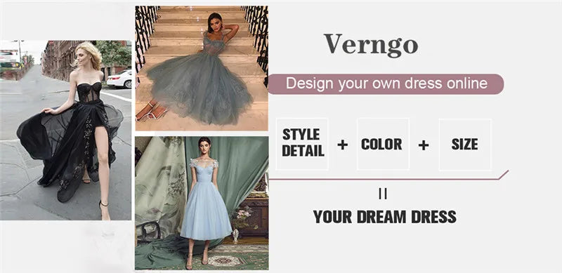 Verngo Mint Green Tulle Evening Dress Sequined Square Collar Full Sleeves A Line Prom Gowns Saudi Arabia Party Dress Customized