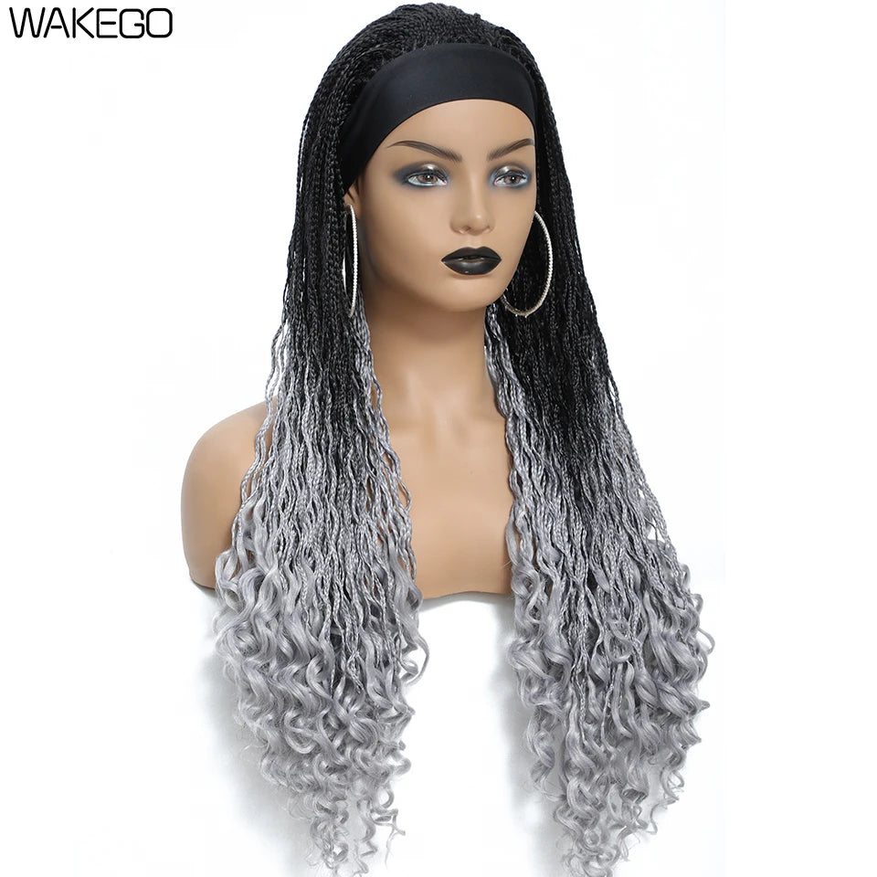24 Inch Box Braid Headband Wig | Crochet | 4 Colours