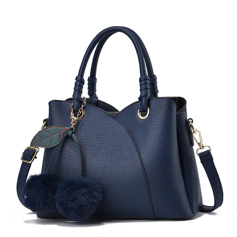 New Retro Large Capacity Women’s Shoulder Bag | Simple & Elegant "Mom Style" Tote | Versatile PU Leather Diagonal Crossbody | Fashionable Leisure Handbag for Women (Model BTL-17909) Luxegan