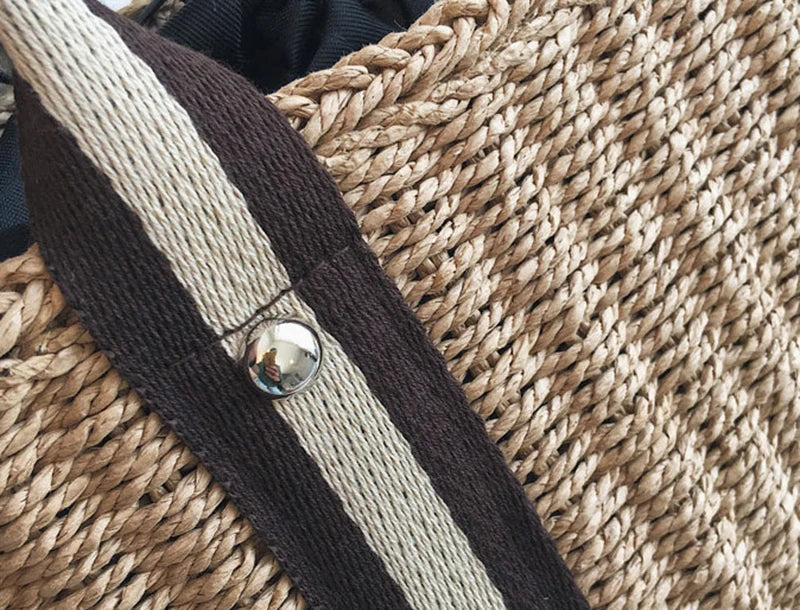 Summer Straw Handbag | Large Capacity Woven Shoulder Bag & Bohemian Beach Tote Luxegan