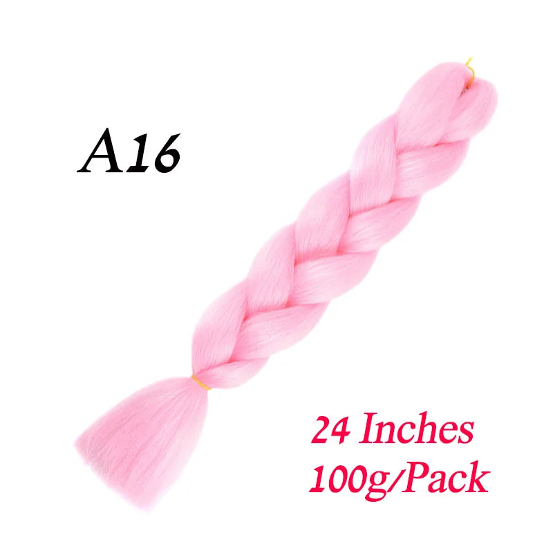 Lihui 24 Inch Pre-Stretched Synthetic Braiding Hair – Kanekalon Jumbo Braid | 100g | 100+ Ombre Colors